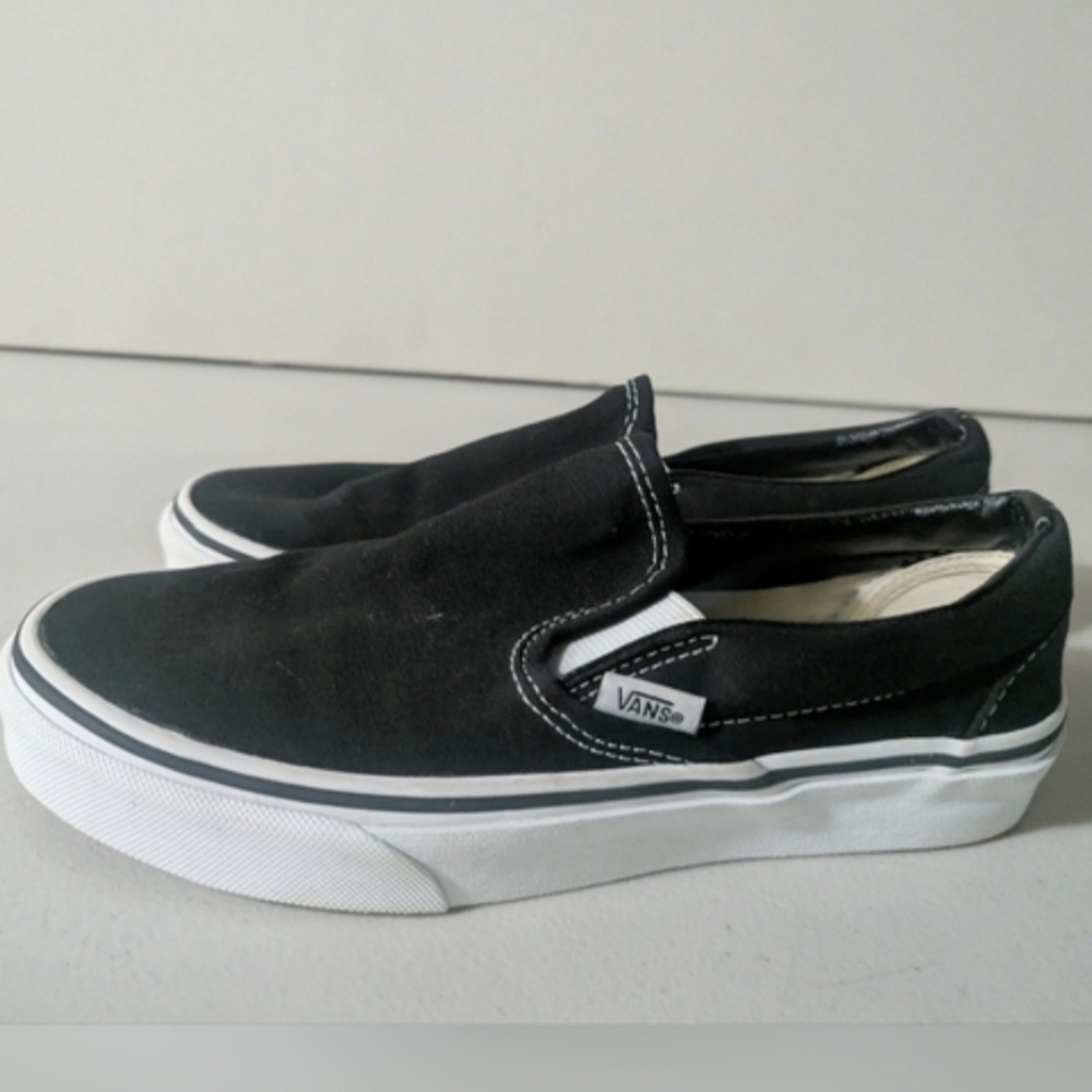 Vans Black Slip-On Sneakers - Picture 2 of 9